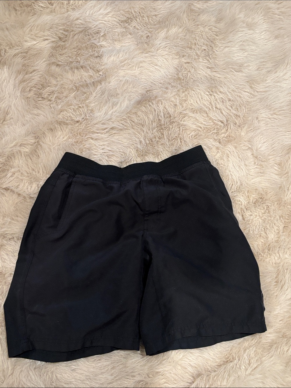 Prana Black Athletic Elastic-Waist Shorts